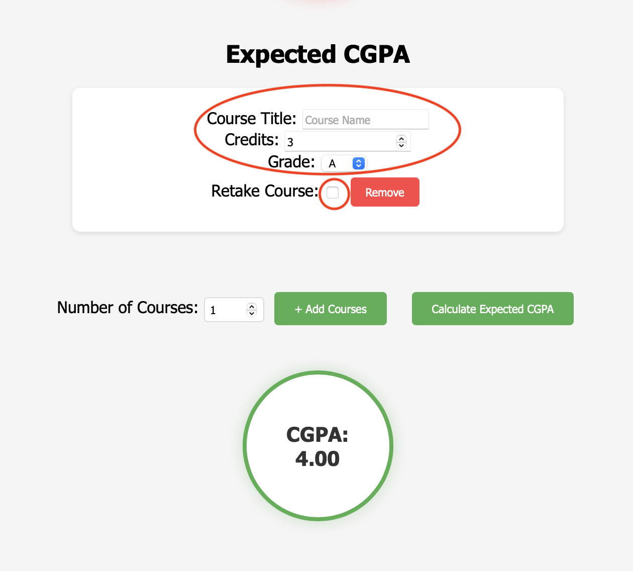 CGPA Calculator